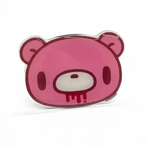 A Pink Teddy Bear Pin With Blood On It Wallpaper
