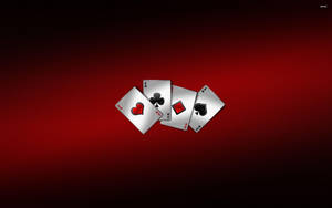 A Poker Card With A Red Background Wallpaper