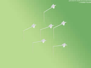 A Poster With A Green Background And White Stars Wallpaper