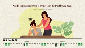 A Poster With A Woman And A Man Wallpaper