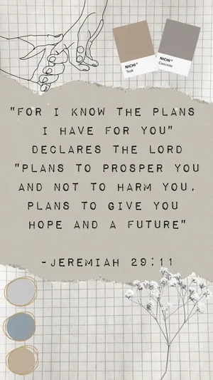 A Poster With The Words For I Know The Plans I Have For You Wallpaper