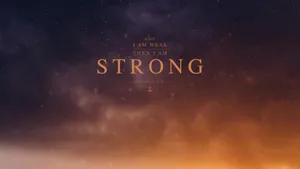 A Poster With The Words Strong Wallpaper