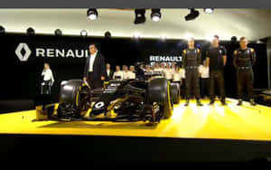 A Powerful Display: The Renault Rs16 On Track Wallpaper