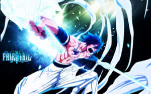 A Powerful Ice Wizard, Gray Fullbuster, Stands Tall In This Stunning Wallpaper. Wallpaper