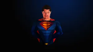 A Powerful Illustration Of Superman In Full Flight. Wallpaper