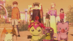 A Powerful Palmon Digimon In Action. Wallpaper