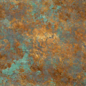 A Profound Display Of Aging Through A Rustic Tarnished Bronze Wallpaper