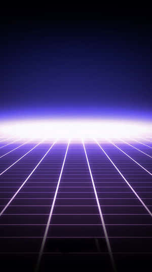A Purple Light Is Shining On A Grid Of Lines Wallpaper