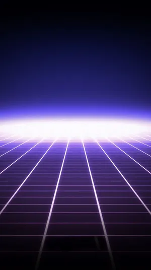 A Purple Light Is Shining On A Grid Of Lines Wallpaper