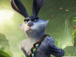 A Rabbit In A Forest With A Necklace Wallpaper
