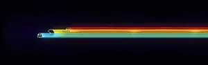 A Rainbow Colored Light Is Shown In The Dark Wallpaper