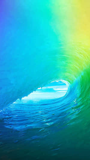 A Rainbow Colored Wave Wallpaper