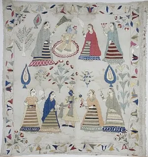 A Rainbow Of Colourful Fabric And Thread Are Woven Together In This Vibrant Textile Art Tapestry. Wallpaper