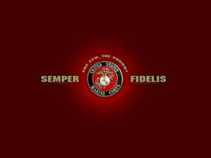A Red Background With The Word Semper Fidelis Wallpaper