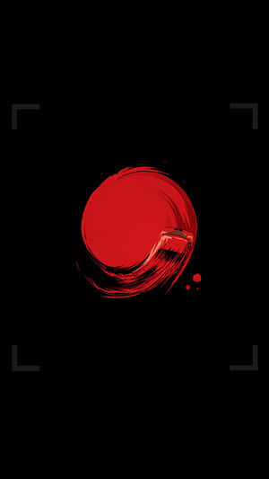 A Red Circle With A Black Background Wallpaper