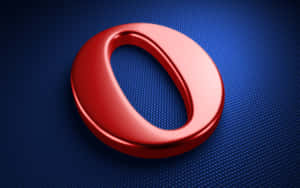 A Red Letter O On A Blue Background Wallpaper