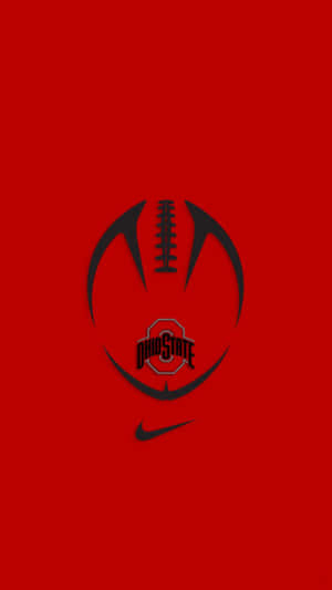 A Red Nike Football Logo On A Red Background Wallpaper