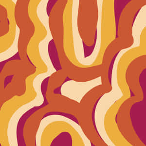 A Red, Orange And Yellow Abstract Pattern Wallpaper