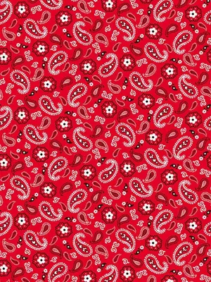 A Red Paisley Pattern With White Flowers Wallpaper