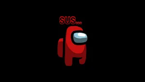 A Red Spaceship With The Words Suus On It Wallpaper