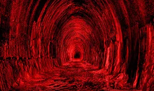 A Red Tunnel Wallpaper