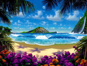 A Refreshing Breeze Flowing Through Serene Landscape Wallpaper