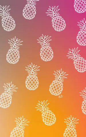 A Refreshing, Delicious Pineapple On A Wooden Desktop Wallpaper