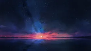 A Remarkable Display Of Cosmic Rays In The Night Sky Wallpaper