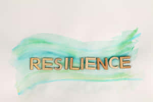 A Reminder To Be Resilient In Green Wavy Pattern Wallpaper