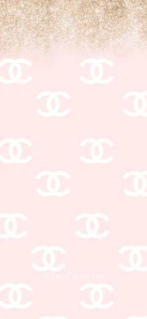 A Rendition Of The Luxurious Pink Chanel Logo Wallpaper