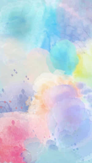 A Riot Of Colors And Creative Swirls In A Pastel Watercolor Image Wallpaper