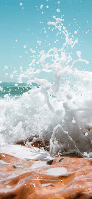 A Rising Wave Amplified With An Iphone Wallpaper