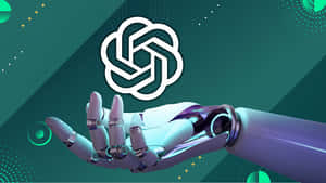 A Robot Hand Holding A Symbol Of A Koin Wallpaper