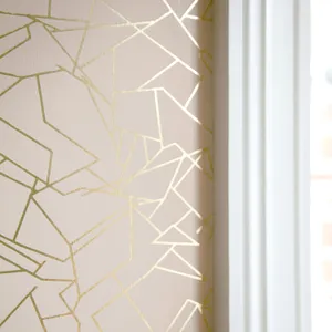 A Room With A Gold Foil Wallpaper Wallpaper