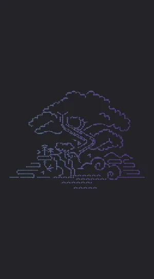 A S C I I Art Tree Coding Concept Wallpaper