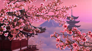 A Sakura Themed Pc Wallpaper