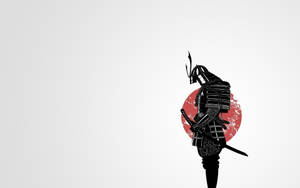 A Samurai Rider With Spear And Mounted Samurai Wallpaper