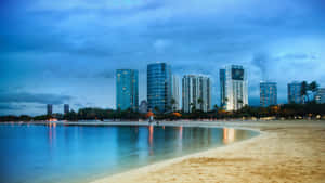 A Scenic Night View Of The City Of Miami. Wallpaper