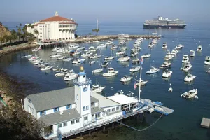 A Scenic View Of California Island With Turquoise Waters And A Lush Green Landscape Wallpaper