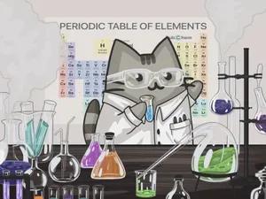 A Scientist Conducting A Colorful Chemistry Experiment In His Laboratory Wallpaper