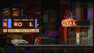 A Screenshot Of A Game With A City Scene Wallpaper