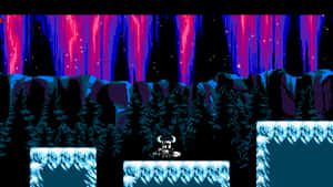 A Screenshot Of A Game With A Snowy Scene Wallpaper