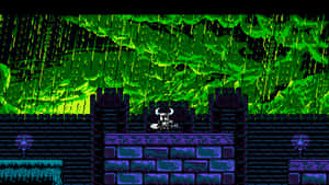 A Screenshot Of A Video Game With A Castle And A Waterfall Wallpaper