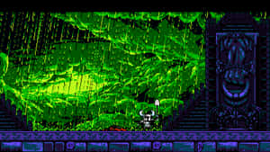 A Screenshot Of A Video Game With A Green Screen Wallpaper