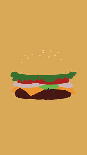 A Scrumptious Krabby Patty On A Plate Wallpaper
