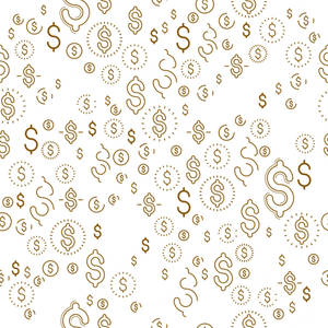 A Seamless Pattern Of Dollar Signs Wallpaper