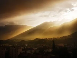 A Sepia-toned Landscape Photography Featuring A Body Of Water, Dock, Trees, And An Overcast Sky Wallpaper