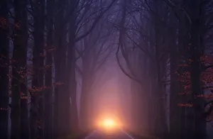 A Serene Autumn Evening By The Lake Wallpaper