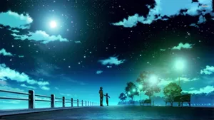 A Serene Chilly Night Under The Stars Wallpaper