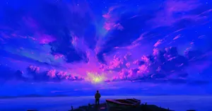 A Serene Landscape Of Rolling Clouds Wallpaper